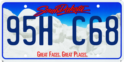 SD license plate 95HC68