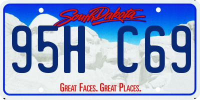 SD license plate 95HC69