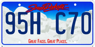 SD license plate 95HC70