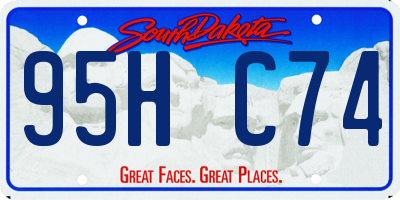 SD license plate 95HC74