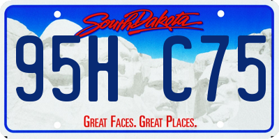 SD license plate 95HC75
