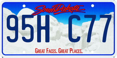 SD license plate 95HC77