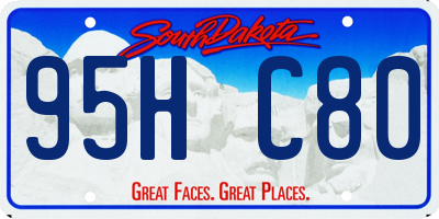 SD license plate 95HC80