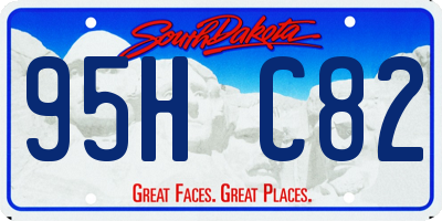 SD license plate 95HC82