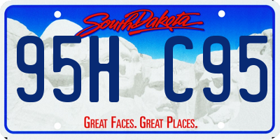 SD license plate 95HC95