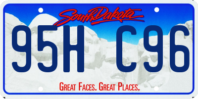 SD license plate 95HC96