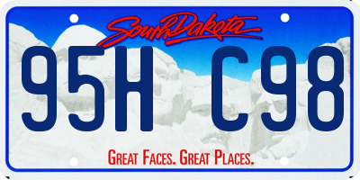 SD license plate 95HC98