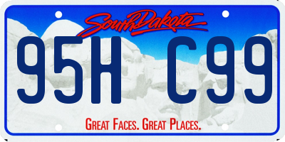 SD license plate 95HC99