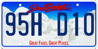 SD license plate 95HD10