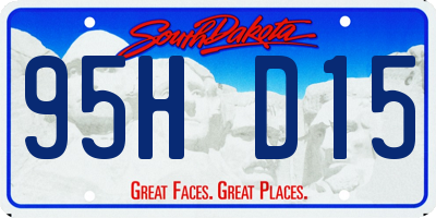 SD license plate 95HD15