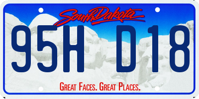 SD license plate 95HD18