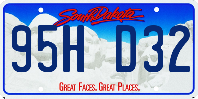 SD license plate 95HD32