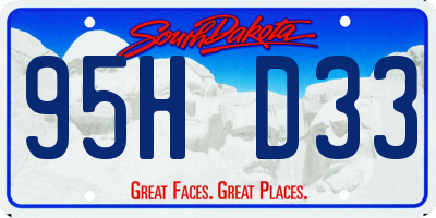 SD license plate 95HD33