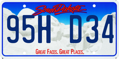 SD license plate 95HD34