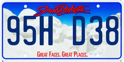 SD license plate 95HD38