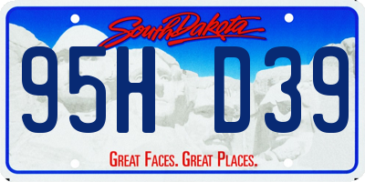 SD license plate 95HD39