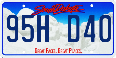 SD license plate 95HD40