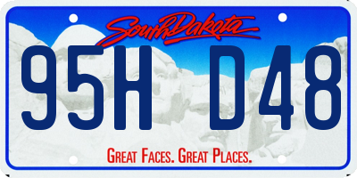 SD license plate 95HD48
