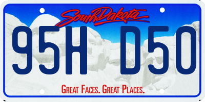 SD license plate 95HD50
