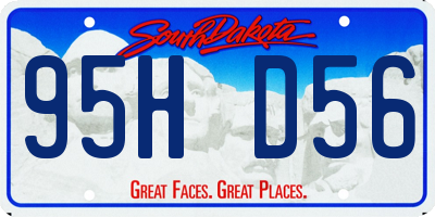 SD license plate 95HD56