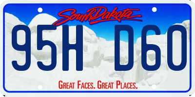 SD license plate 95HD60