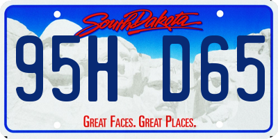 SD license plate 95HD65