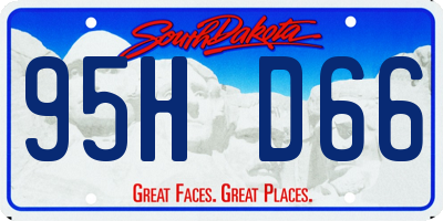 SD license plate 95HD66