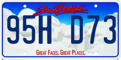 SD license plate 95HD73