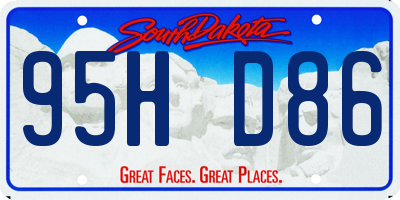 SD license plate 95HD86