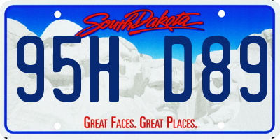 SD license plate 95HD89