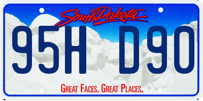 SD license plate 95HD90