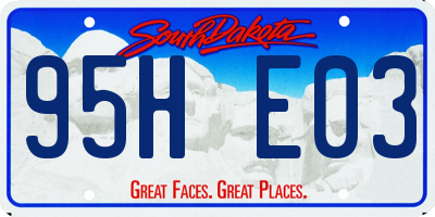 SD license plate 95HE03