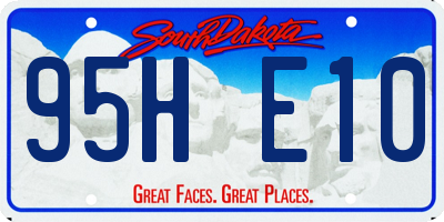 SD license plate 95HE10