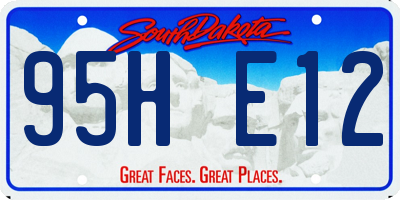 SD license plate 95HE12