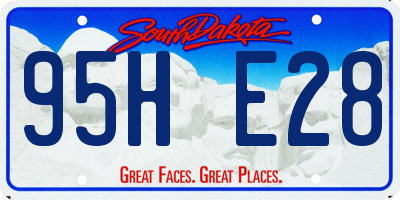 SD license plate 95HE28