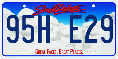 SD license plate 95HE29