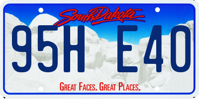 SD license plate 95HE40