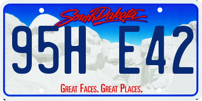 SD license plate 95HE42