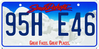 SD license plate 95HE46