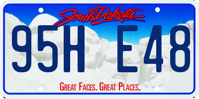 SD license plate 95HE48