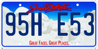 SD license plate 95HE53