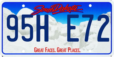 SD license plate 95HE72