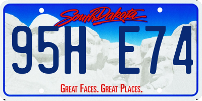 SD license plate 95HE74