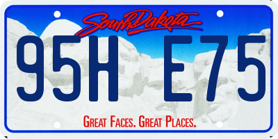 SD license plate 95HE75