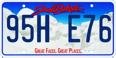 SD license plate 95HE76