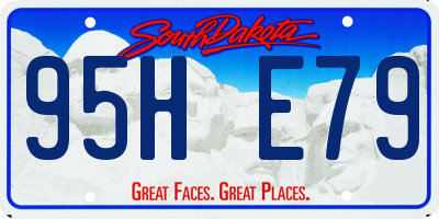 SD license plate 95HE79