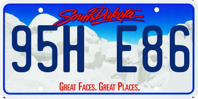 SD license plate 95HE86