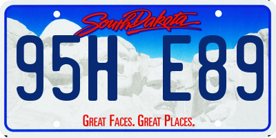 SD license plate 95HE89