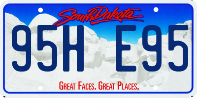 SD license plate 95HE95