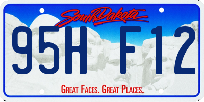 SD license plate 95HF12